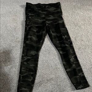 Athleta Camouflage Leggings in Black and Gray